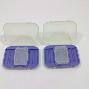 Battery & Memory Card Holder Box  4.5x3x.9 inches Set of 2 Boxes